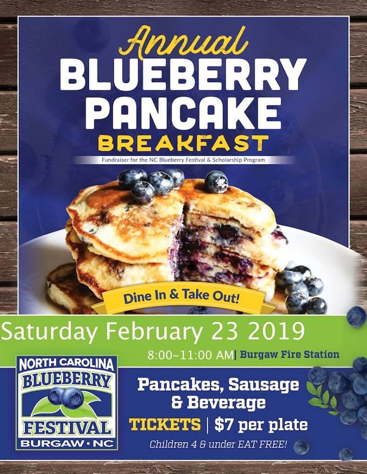 The NC Blueberry Festival Pancake Breakfast Fundraiser