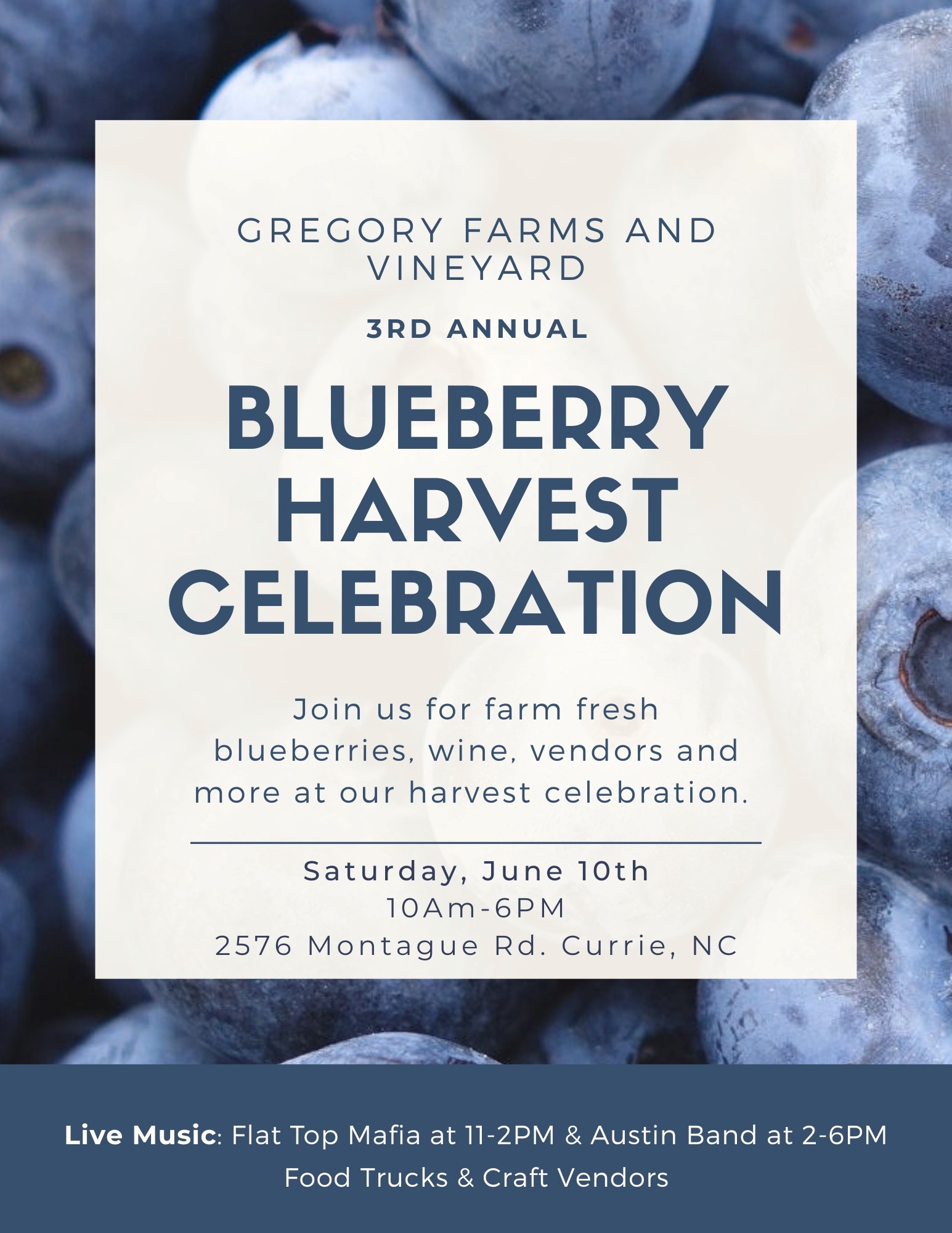 Gregory Farms Blueberry Harvest Celebration