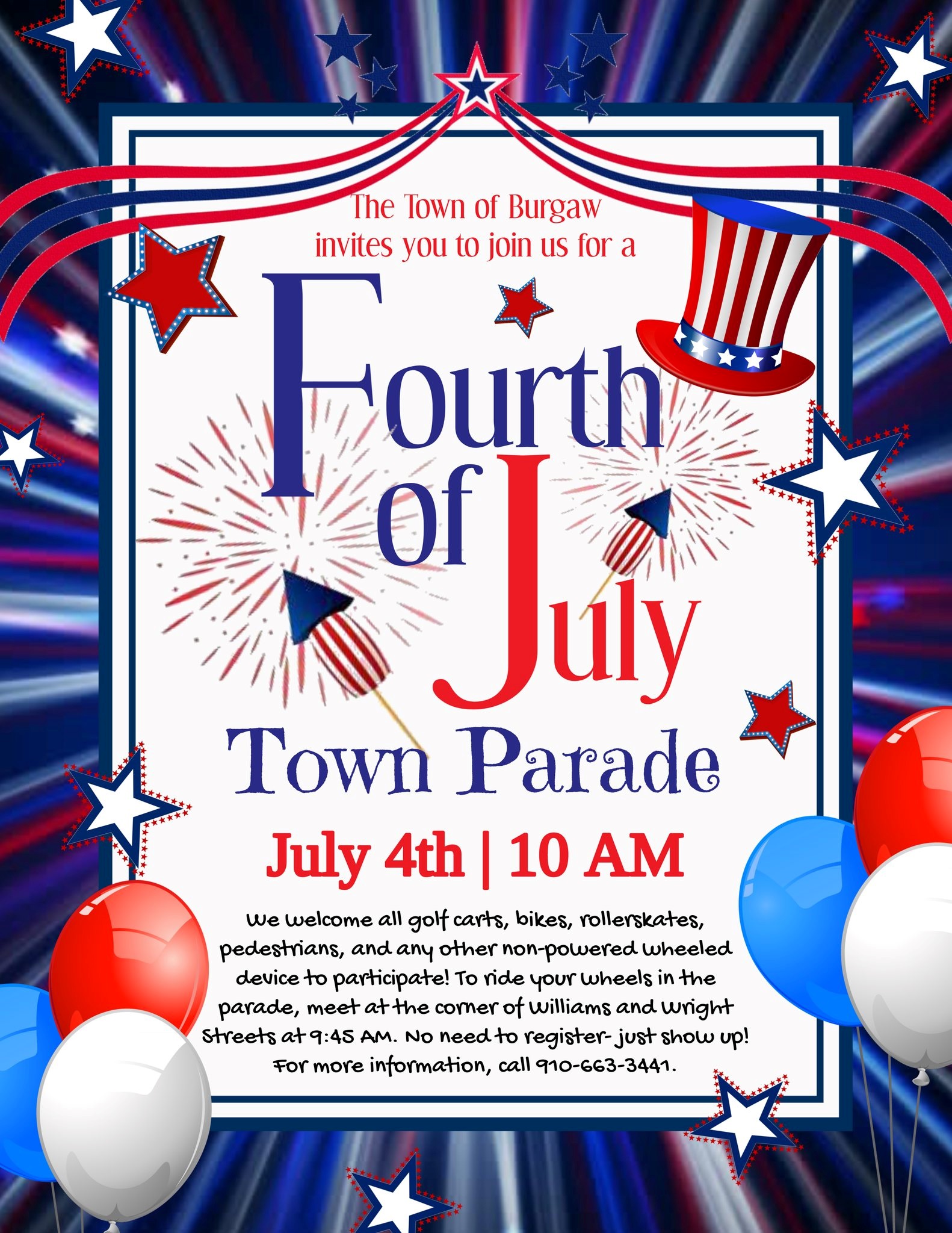 July 4th with us for our Town Parade!